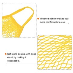 Cotton Mesh Bag 15×13.8″ Mesh Net String Grocery Bags Yellow