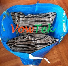 Two IKEA Medium ECO Friendly FRAKTA Tote for grocery shopping laundry storage