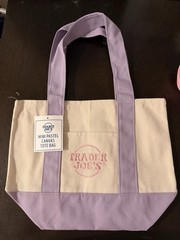 Trader Joe’s Small Foldable Canvas Tote Bag Set, Colorblock Multicolor