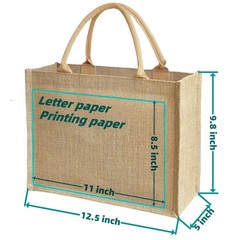 20 PCS burlap tote bags jute bridesmaid gift burlap gift bags with handles le…