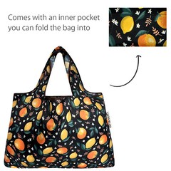 Wrapables Large & Small Foldable Tote Nylon Reusable Grocery Bags, Set of 2