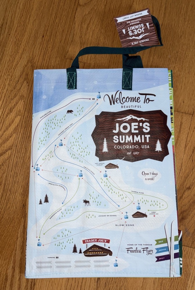 New Trader Joe’s Colorado State Reusable Grocery tote Bag Summit & Campground