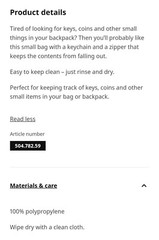 IKEA Thailand 2022 Official KNÖLIG Small Yellow Bag Coin Purse Keyring Keychain