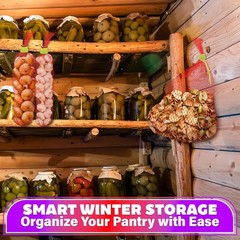 Freshness Assured: 100 Nylon Mesh Bags for Fruits, Veggies, and Seafood Cooking