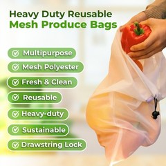 purifyou Set of 10 Reusable Mesh 10 Extra Large, See-Through White