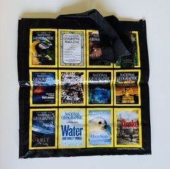 National Geographic Reusable Tote Bag, 125th Magazine Anniversary Covers – NEW