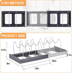 Adjustable Shopping Bag Organizer – Great for Storing Folded Cloth, Paper, Lunch