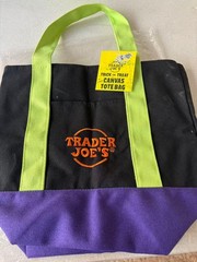 Nine colors Trader Joe’s Mini Pastel Canvas Tote Bag Simple canvas bag Foldable