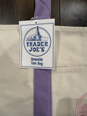 Trader Joe’s Canvas Limited Release Tote Shopping Bag LARGE Lavender – NWT