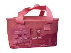 Trader Joe’s Mini Insulated Tote Bag Pink Trader Joes Cooler Bag VDAY Gift BEACH