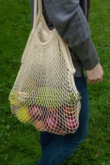 Cotton Mesh Grocery Bags – Reusable Grocery Net Bags – 100% Cotton Mesh Tote …