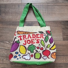 Trader Joes Fruit Vegetable Reusable Shopping ECO cloth tote bag USA Colorful