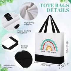 12 Pcs Teacher Tote Bags Gifts Bulk for End of Year Graduation Retirement Gif…