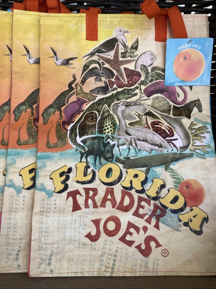 Trader Joe’s State Bag FLORIDA Reusable Travel Shopping Tote Bag * FREE SHIP!