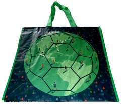 Reusable Tote Bag ~ 20″ X 18″ X 8″ ~ WORLD SOCCER By Home Goods