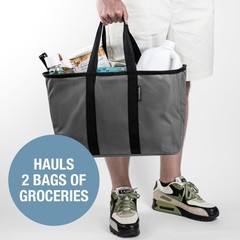 EcoBasket 30L Collapsible Tote Basket – Reusable Grocery Tote That Stands Upr…