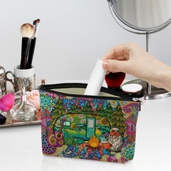 Hippie Gifts Makeup Bag Funny Van Decor Stuff Multicolor272