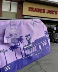 2026 New Trader Joes Large Insulated Bag Purple Lavender Limited 8 Gal