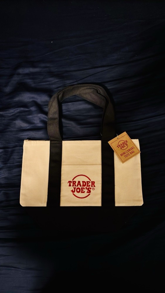 Trader Joe’s Holiday Dark Blue Mini Tote Bag (2025 Limited Edition)