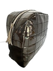 Makeup Cosmetic Mirrored Bags Travel Puffy Quilted Puffer Black Lancôme Women’s