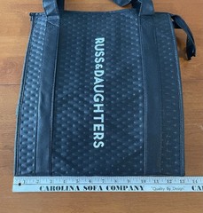 Russ & Daughters Insulated Tote Bag Large Size 13” X15” Black NYC Cafe