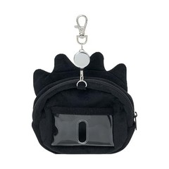 Sanrio Badtz-Maru Face-Shaped Pass Case & Pouch Cotton PVC Steel Polyester Pass