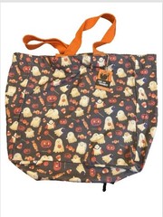 HALLOWEEN CANVAS TOTE BAGS – TRICK OR TREAT – GHOSTS PUMPKINS WITCH CANDY CAT