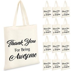 12 Pcs Canvas Tote Bags Bulk Appreciation Gifts for Coworkers Bulk Thank You(…
