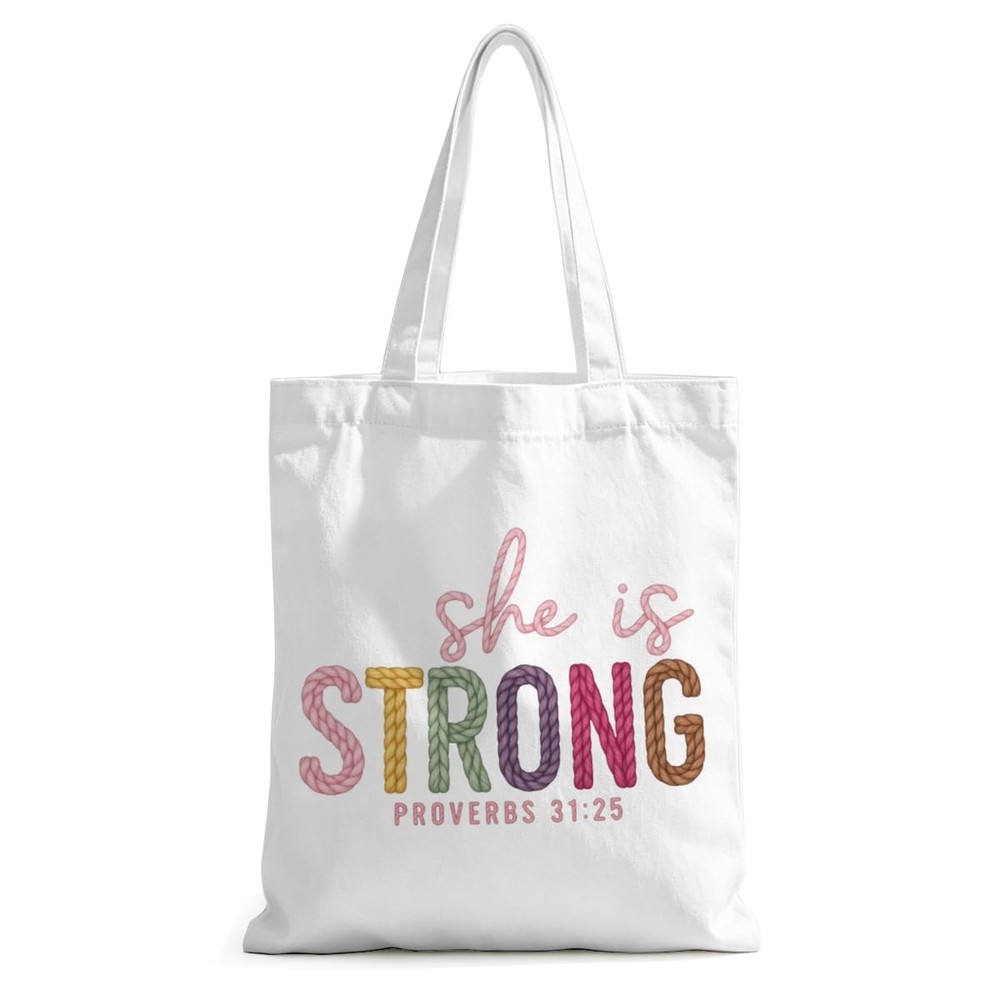 Boho Christian Canvas Tote Bag, Inspirational Religious Gifts for Women Girls…