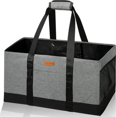 Extra Large Foldable Grocery Tote Bag with Handles for Storage, Picnics, Beach,