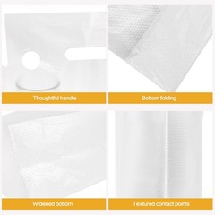 Cheardia 250 Pack Handle Drinking Poly Bags, Portable 2 Cup Medium, Clear