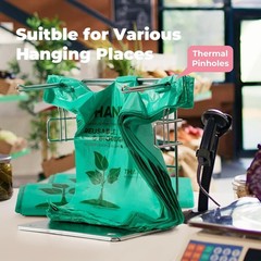 Eco Biodegradable Plastic Grocery Bags – 100 Count with Handles, Thank You T-…