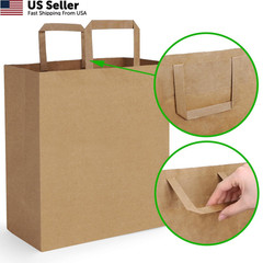BagDream Large Paper Grocery Bags 12x7x14 Inches 100Pcs – 12x7x14″, Brown