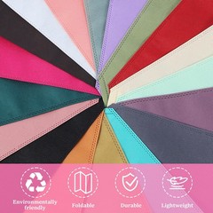 36 Pack Non-Woven Tote Bags, 18 Assorted Colors (2 per Color), Reusable Groce…