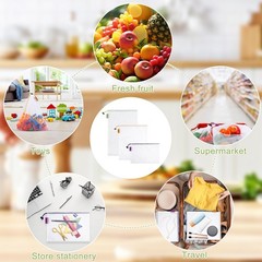 12 Pcs Reusable Produce Bags,Washable Mesh Produce Bags,Mesh Grocery Bag with…