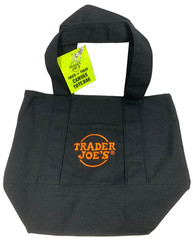 NWT Trader Joe’s Halloween Mini Canvas Reusable Bag: Black Orange