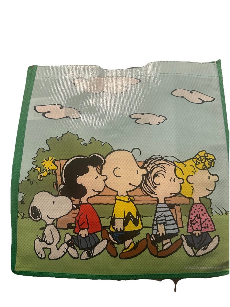 Peanuts Reusable Large Tote Bag 15”X14 W/handles