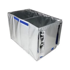 PACKiT Fresh Staging Tote Extra Large Insulated Delivery Tote Silver XL