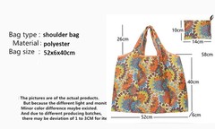 Versatile Folding Shopping Bag, Large Capacity Travel Tote Bag, Fashion Reusable