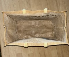 Trader Joe’s Rare Retired Burlap Nautical Flag “C Charlie” Tote