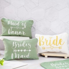 Whaline 8Pcs Bridesmaids Makeup Bags Wedding Bridal Cosmetic Sage Green