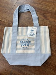 Trader Joe’s Mini Pastel Stripe Canvas Tote Bag Limited Edition Set of 4