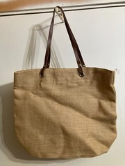 burlap shopping bag