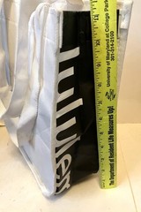 Lululemon Reusable Plastic Shopping Tote Bag Black & White Small 11″ x 9″ x 4″