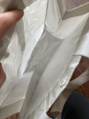White and Gray Lululemon Small Reusable Tote Bag