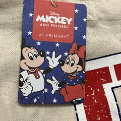 Primark Team USA Mickey 4th of July Tote Bag Disney Flag Minnie Pluto Cloth New