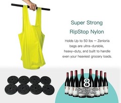 Foldable Reusable Grocery Bags – Heavy Duty 6 Pack with Handles | XL Tote for…