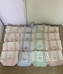 Trader Joe’s Lot of 12 Small Striped Multicolor Tote Bags(each bag is $10)