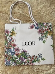12-Pack of Dior Authentic White/Navy/Gold paper Shopping Gift Tote Bags w/Ribbon