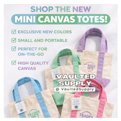 Trader Joe’s Mini Spring Pastel Canvas Tote Bags 4 Pack Reusable Gift Tote